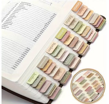 75 Bible Index Tabs (Large Print, Easy To Read)